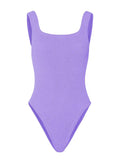 One-Piece Hunza G Square Neck Low Back One Piece Lilac O/S / Lilac Apoella