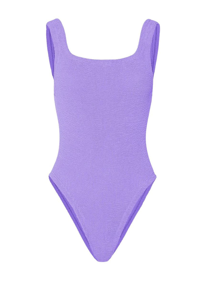 One-Piece Hunza G Square Neck Low Back One Piece Lilac O/S / Lilac Apoella