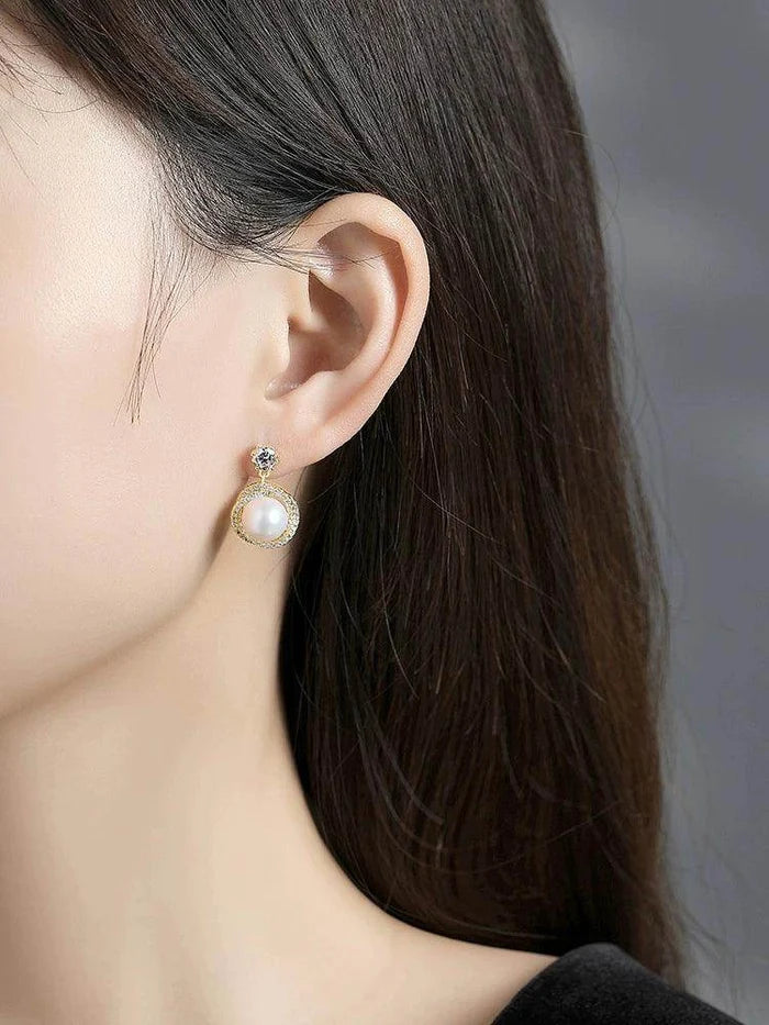 Star ring pearl earring girl light luxury 721667846903 - COCOMELODY