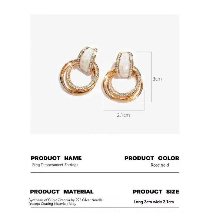 Sterling silver light luxury temperament earrings earrings stud gift for women 595236840981 - COCOMELODY