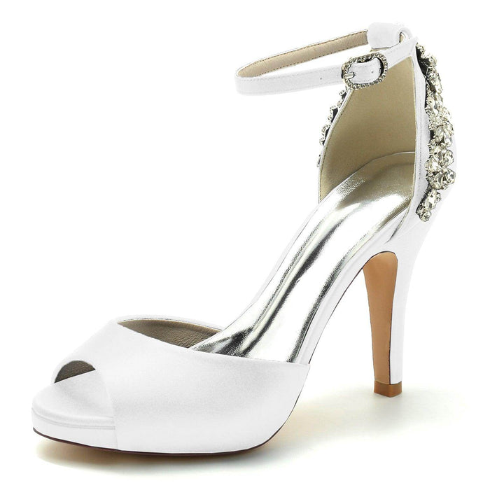 Stiletto Heel 10cm Silk-Like Shoes CK0350 - COCOMELODY