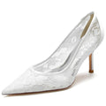Stiletto Heel 8.5cm Silk-Like Lace Shoes CK0157 - COCOMELODY
