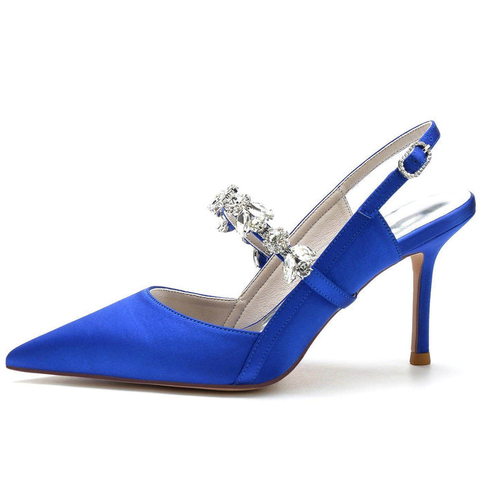 Stiletto Heel 8.5cm Silk-Like Shoes CK0137 - COCOMELODY