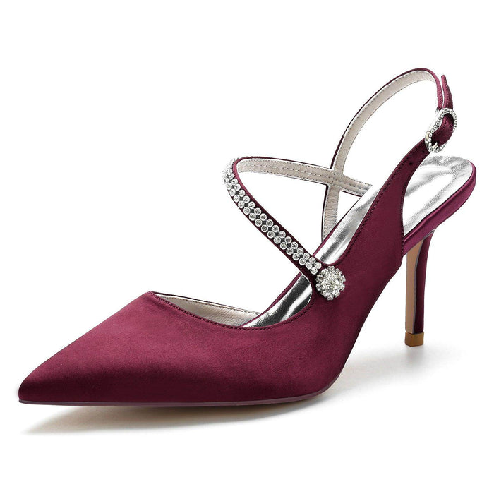 Stiletto Heel 8.5cm Silk-Like Shoes CK0138 - COCOMELODY