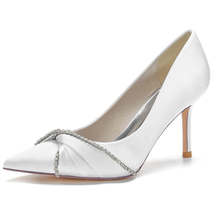 Stiletto Heel 8.5cm Silk-Like Shoes CK0148 - COCOMELODY