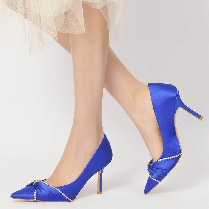Stiletto Heel 8.5cm Silk-Like Shoes CK0148 - COCOMELODY
