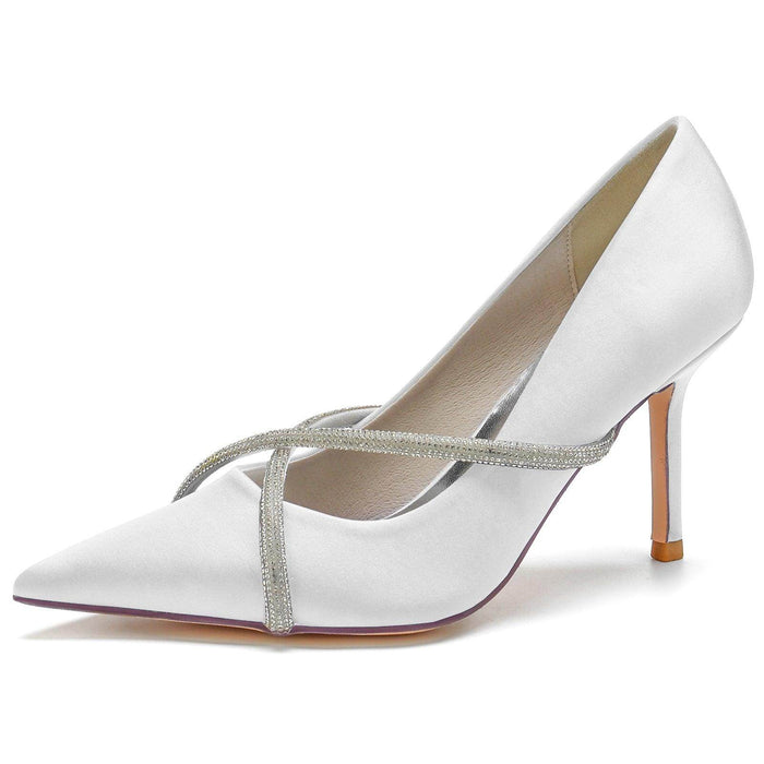 Stiletto Heel 8.5cm Silk-Like Shoes CK0154 - COCOMELODY