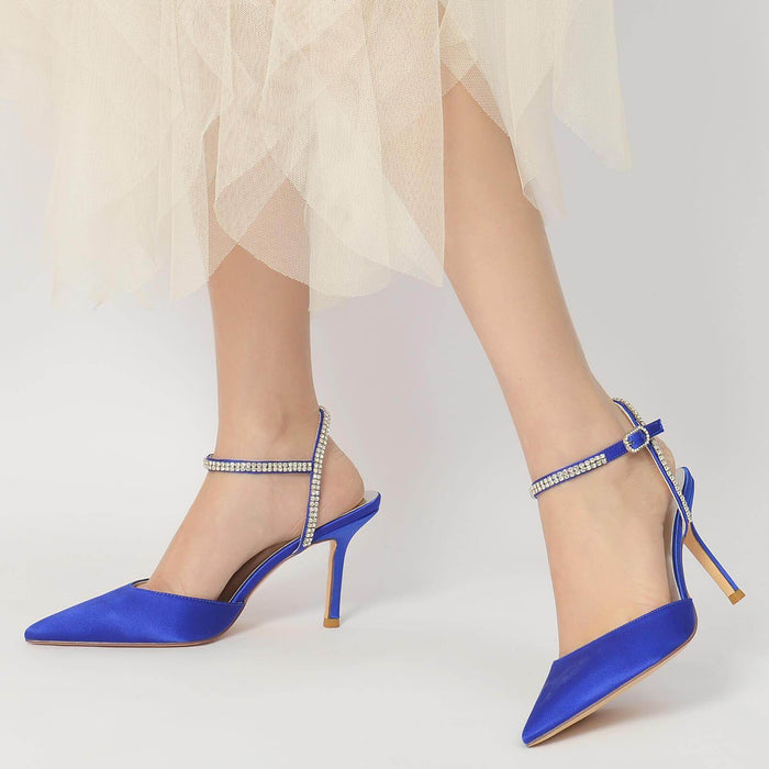 Stiletto Heel 8.5cm Silk-Like Shoes CK0159 - COCOMELODY