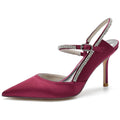 Stiletto Heel 8.5cm Silk-Like Shoes CK0161 - COCOMELODY