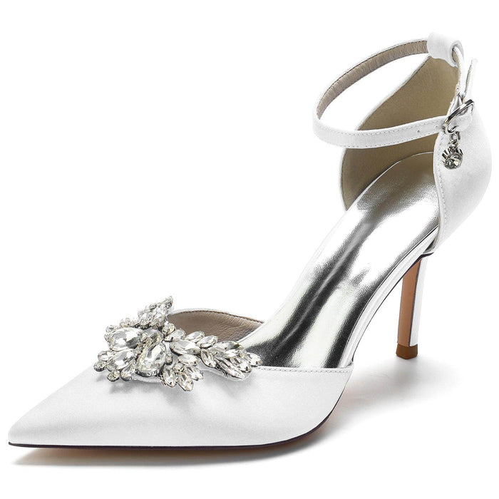 Stiletto Heel 8.5cm Silk-Like Shoes CK0164 - COCOMELODY