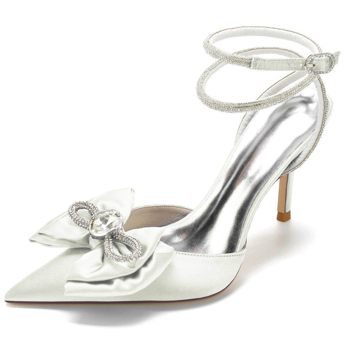 Stiletto Heel 8.5cm Silk-Like Shoes CK0166 - COCOMELODY