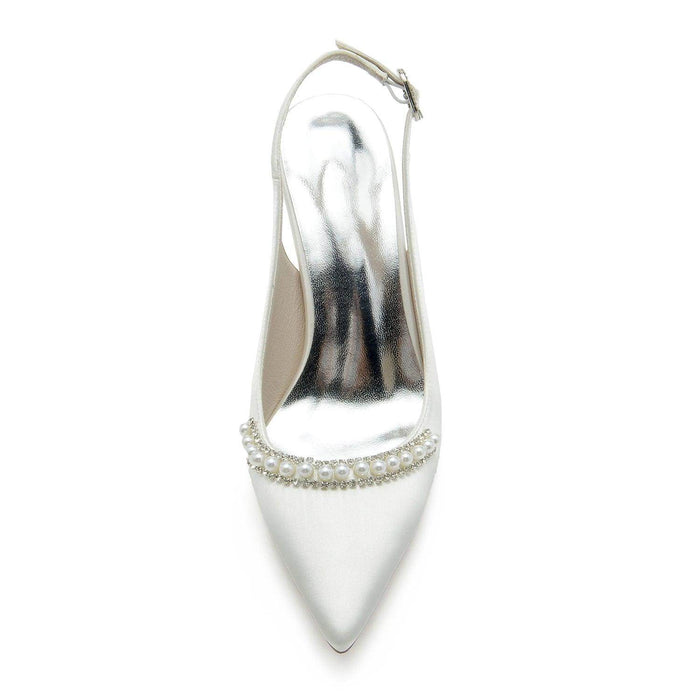 Stiletto Heel 9.5cm Silk-Like Shoes CK0172 - COCOMELODY