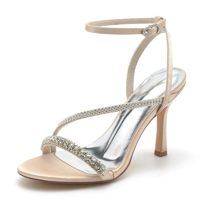 Stiletto Heel 9.5cm Silk-Like Shoes CK0328 - COCOMELODY