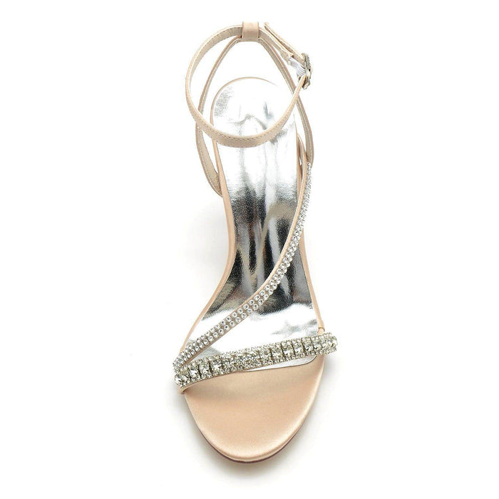 Stiletto Heel 9.5cm Silk-Like Shoes CK0328 - COCOMELODY