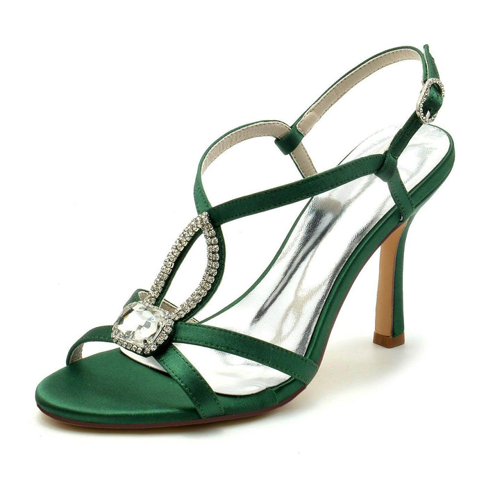 Stiletto Heel 9.5cm Silk-Like Shoes CK0329 - COCOMELODY