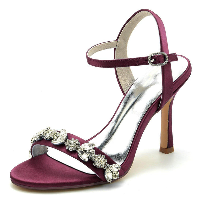 Stiletto Heel 9.5cm Silk-Like Shoes CK0339 - COCOMELODY