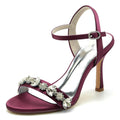 Stiletto Heel 9.5cm Silk-Like Shoes CK0339 - COCOMELODY