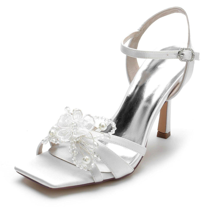 Stiletto Heel 9.5cm Silk-Like Shoes CK0340 - COCOMELODY