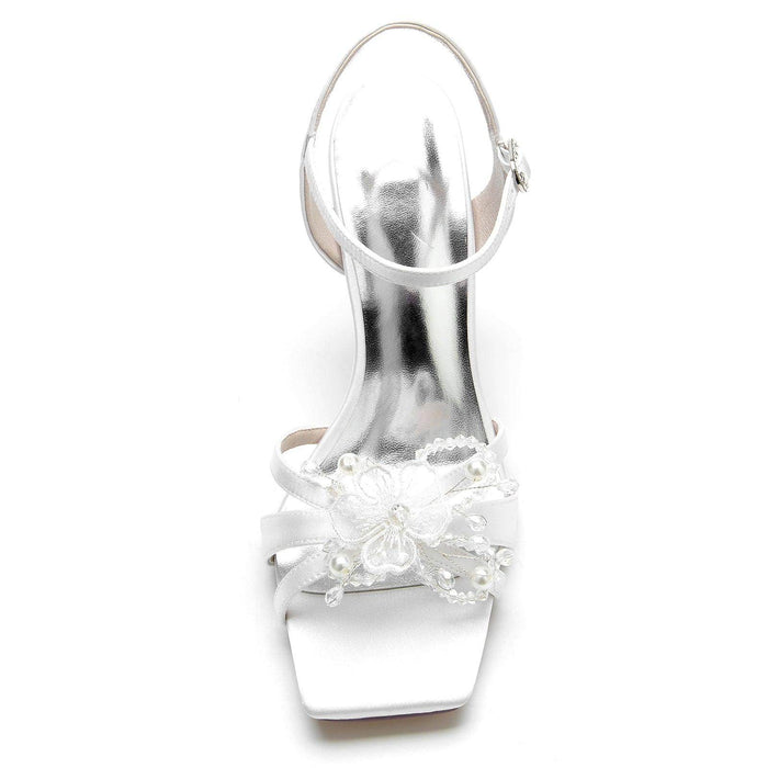 Stiletto Heel 9.5cm Silk-Like Shoes CK0340 - COCOMELODY