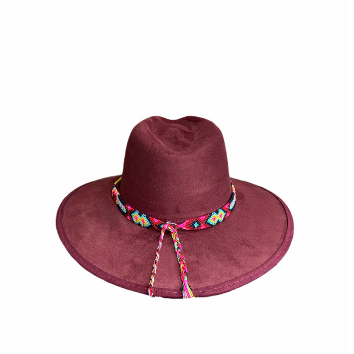 Suede Cowgirl Hat with braided hat band
