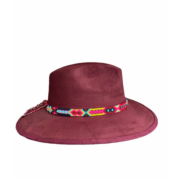Suede Cowgirl Hat with braided hat band