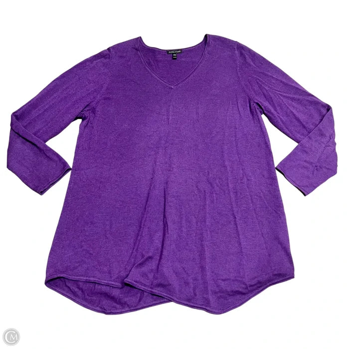 Sweater By Eileen Fisher In Purple, Size: Xl