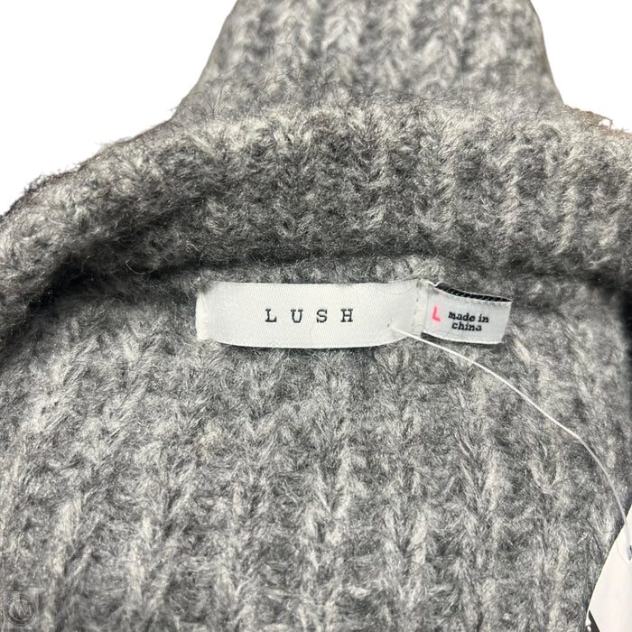 Sweater By Lush In Black & Grey, Size: L