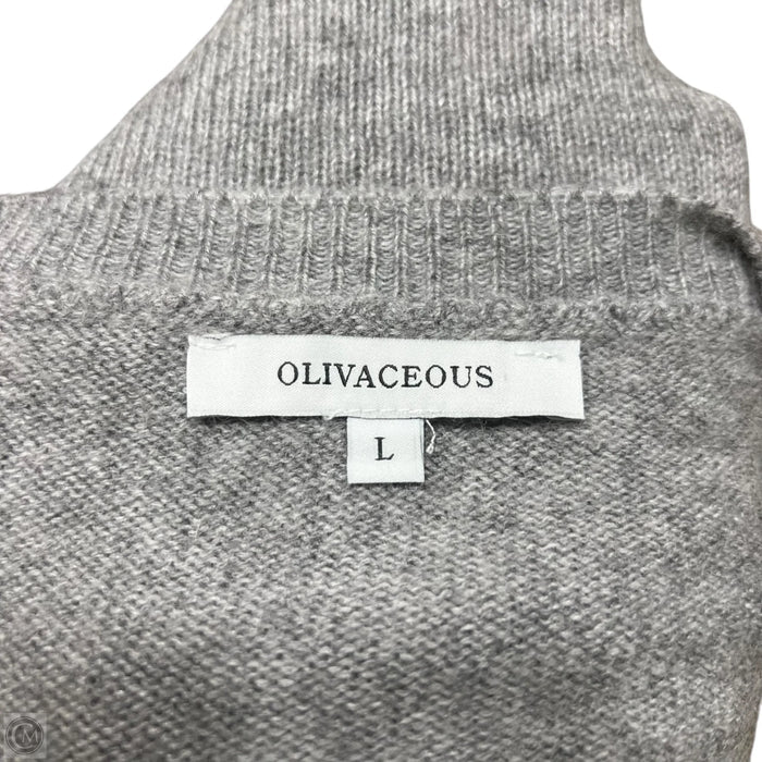 Sweater By Olivaceous In Black & Grey, Size: L