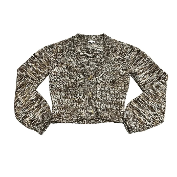 Sweater By Z Supply In Brown & Cream, Size: S