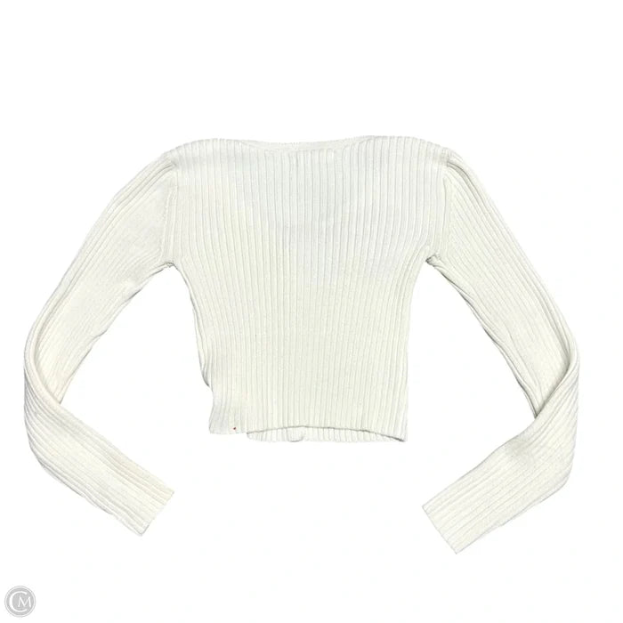 Sweater Cardigan By Happily Grey In Cream, Size: S