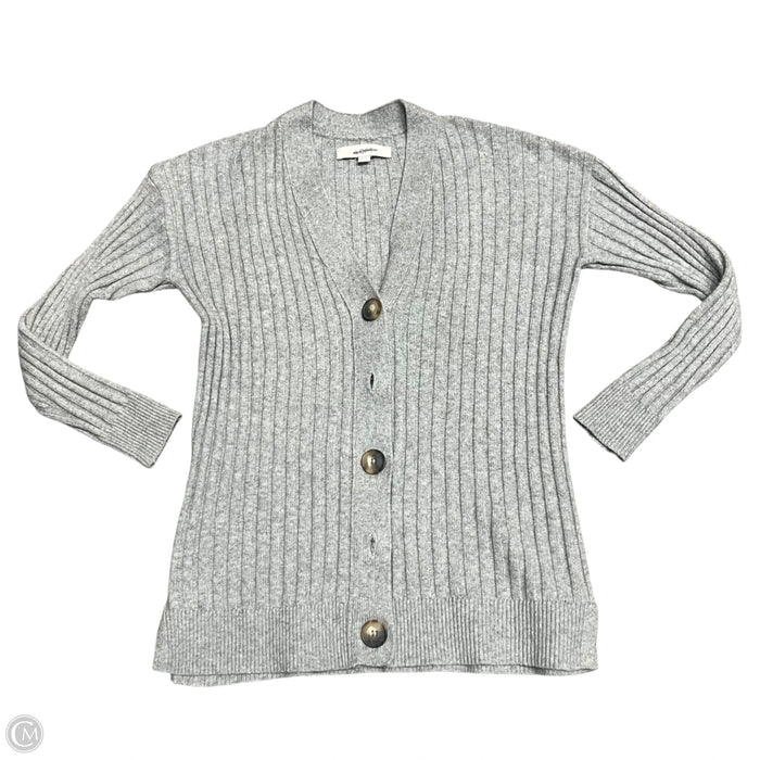Sweater Cardigan By Loft In Grey, Size: Xs