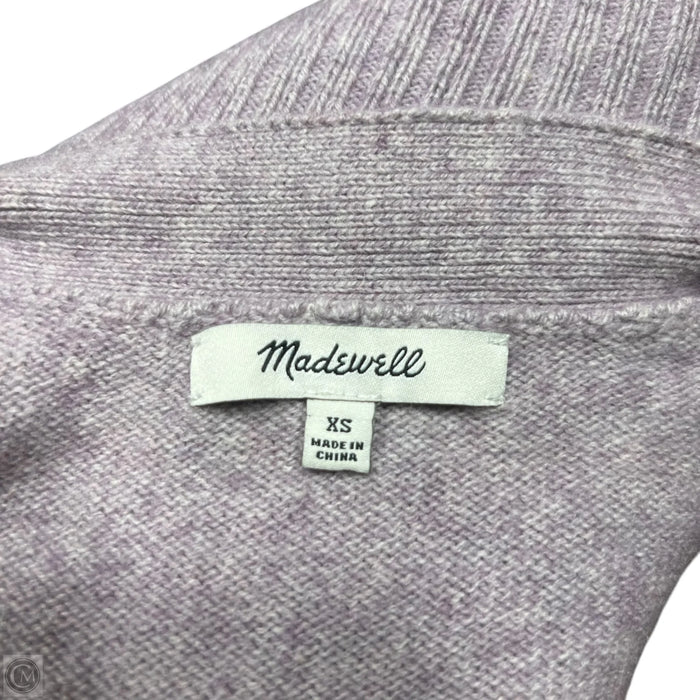 Sweater Cardigan By Madewell In Purple, Size: Xs