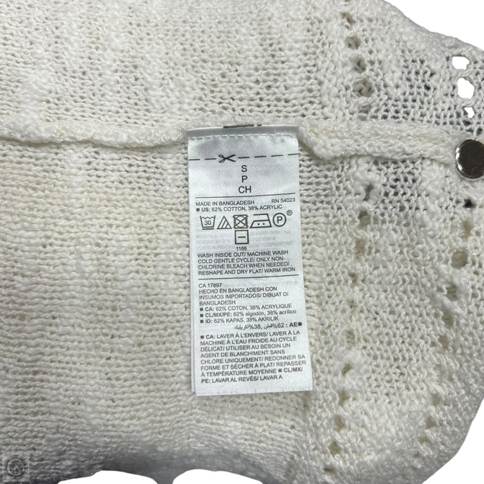 Sweater Cardigan By Old Navy In White, Size: S