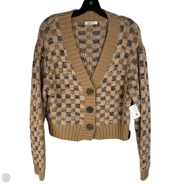 Sweater Cardigan By Rebecca Taylor In Brown, Size: Xl