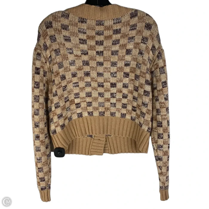 Sweater Cardigan By Rebecca Taylor In Brown, Size: Xl