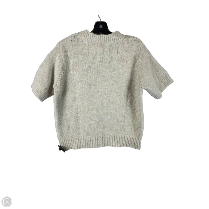 Sweater Short Sleeve By Entro In Cream, Size: S