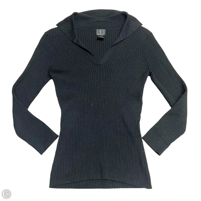 Sweater Short Sleeve By Inc In Black, Size: S