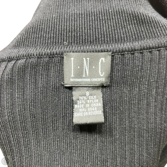 Sweater Short Sleeve By Inc In Black, Size: S