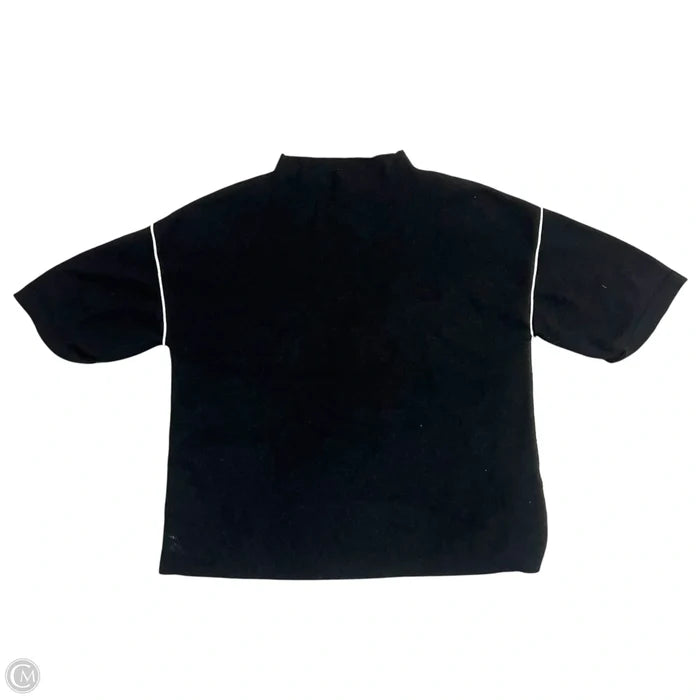 Sweater Short Sleeve By Industry In Black, Size: M