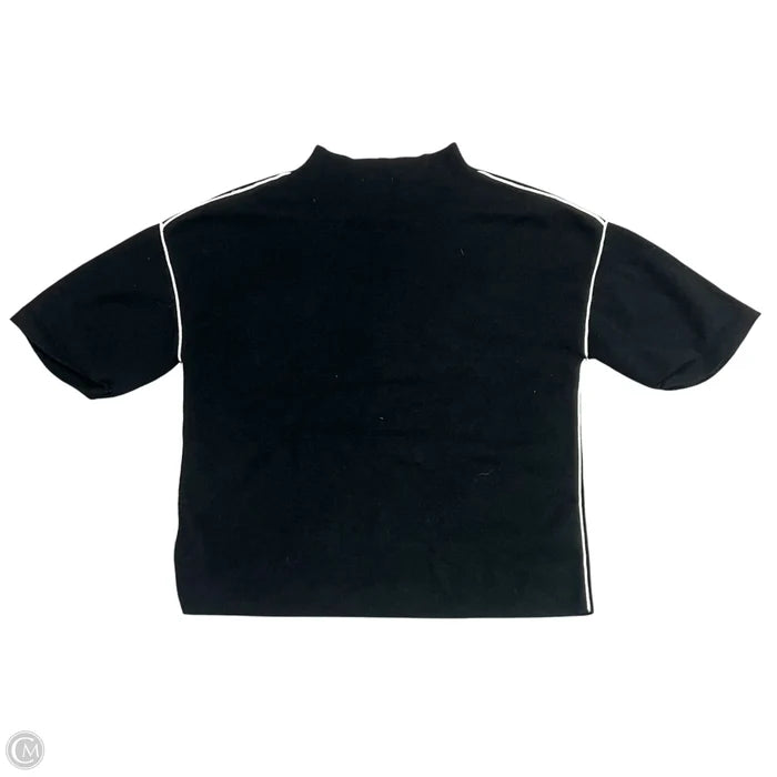 Sweater Short Sleeve By Industry In Black, Size: M