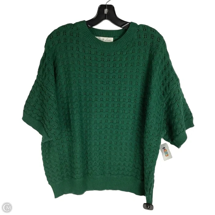 Sweater Short Sleeve By Vine & Love In Green, Size: S