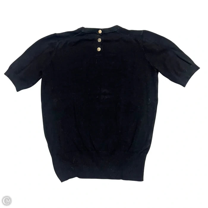 Sweater Short Sleeve By Zara In Black, Size: S