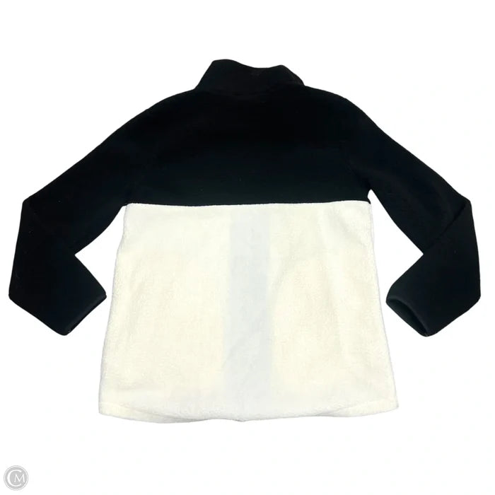 Sweatshirt Collar By Talbots In Black & Cream, Size: M