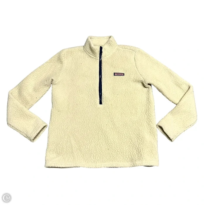 Sweatshirt Collar By Vineyard Vines In Tan, Size: S