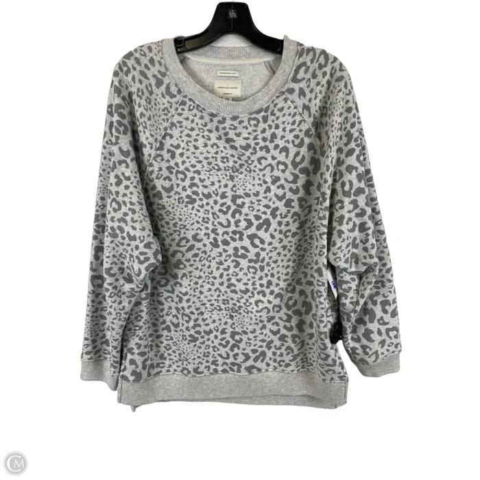 Sweatshirt Crewneck By American Eagle In Leopard Print, Size: S