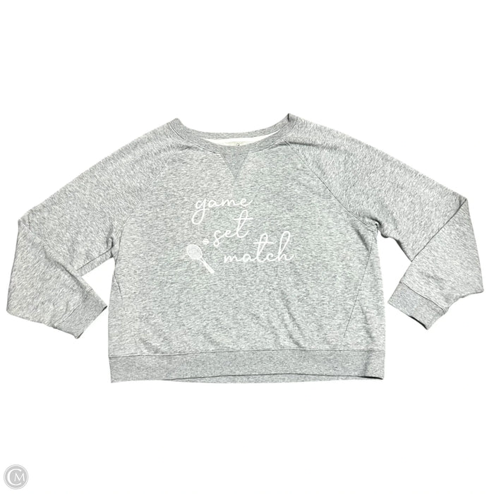 Sweatshirt Crewneck By Lou And Grey In Grey, Size: L