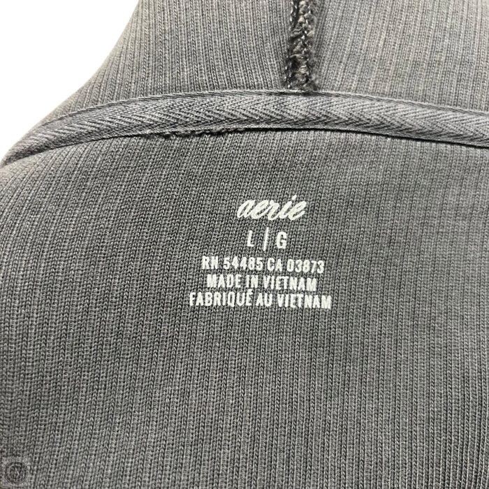 Sweatshirt Hoodie By Aerie In Grey, Size: L