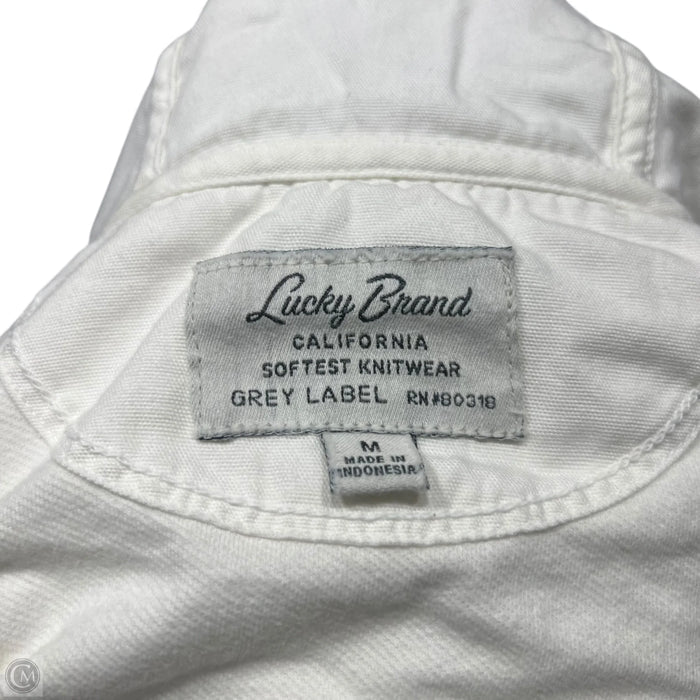 Sweatshirt Hoodie By Lucky Brand In Cream, Size: L