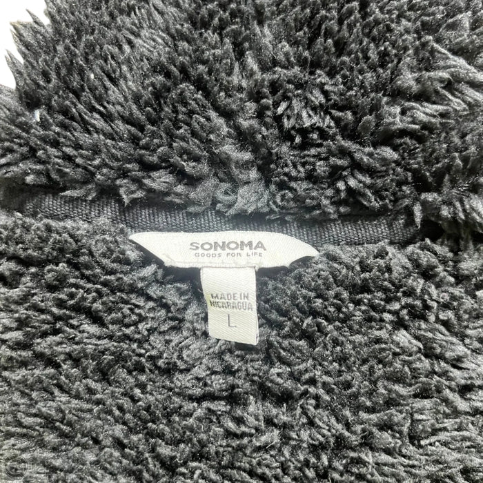 Sweatshirt Hoodie By Sonoma In Grey, Size: L