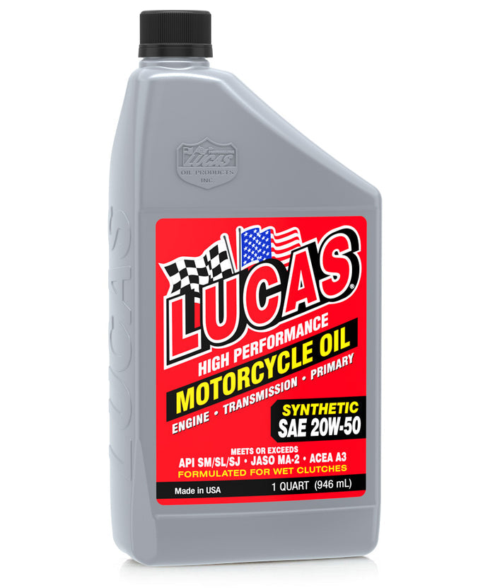 SYN SAE 20W-50 M/C Oil Quart: Designed to FAR exceed all manufacturer specifications and can be used in your engine, primary,